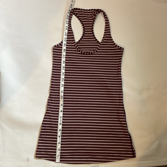 Lululemon Cool Racerback tank, West2east Stripe Heathered Bordeaux Drama size 4 - Picture 10 of 10